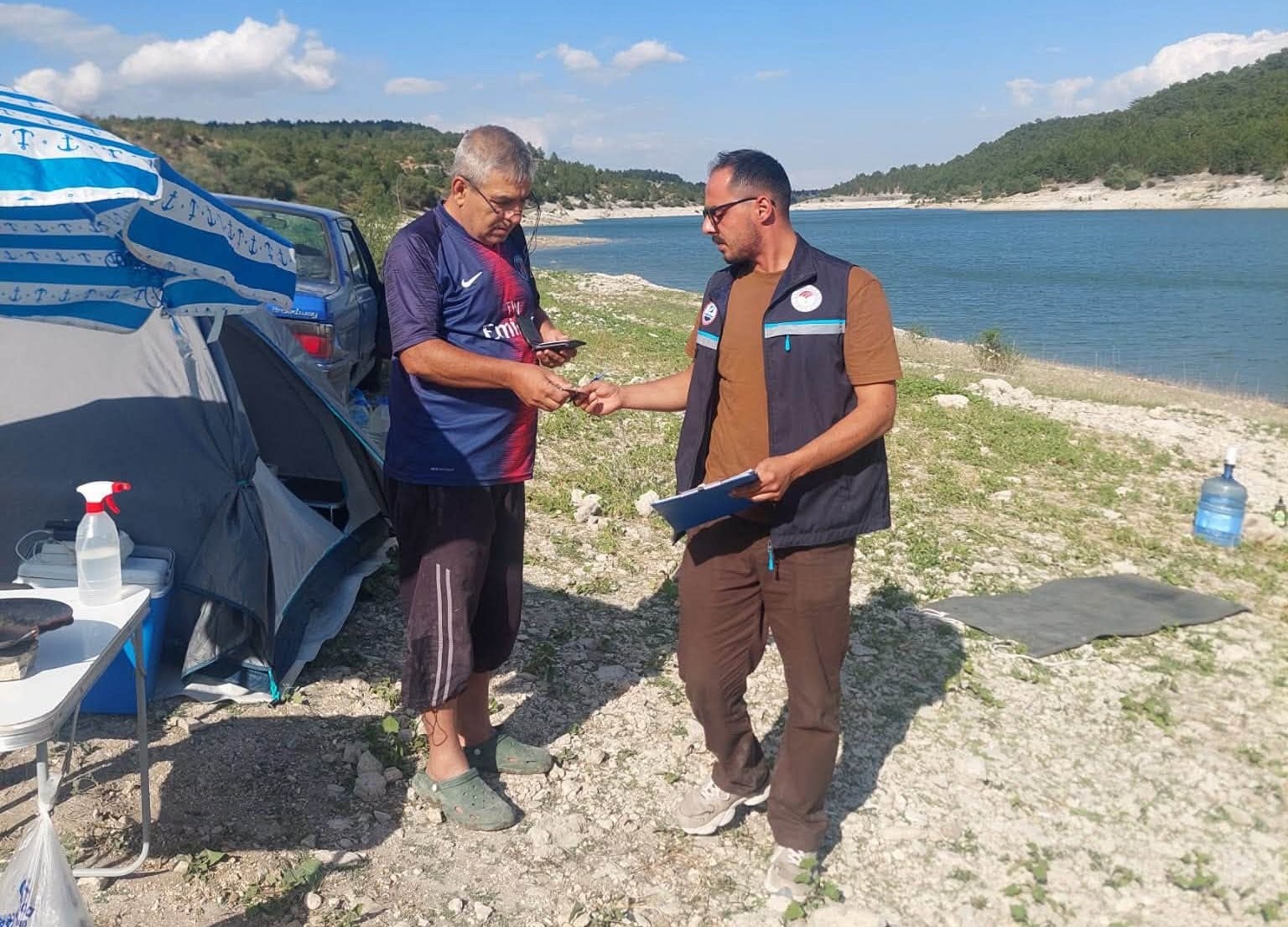 Çavdarhisar Barajı’nda su ürünleri ve avcılık denetimi