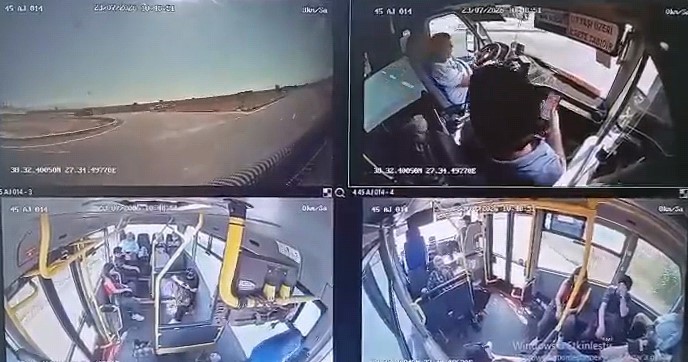 11 kişinin yaralandığı özel halk otobüsü kazasının görüntüleri ortaya çıktı