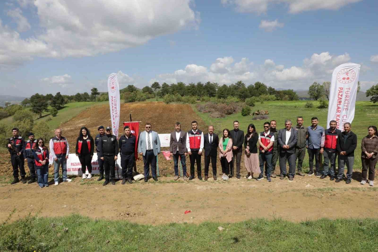 Pazarlar’da atıl durumdaki hazine arazisi tarıma kazandırıldı