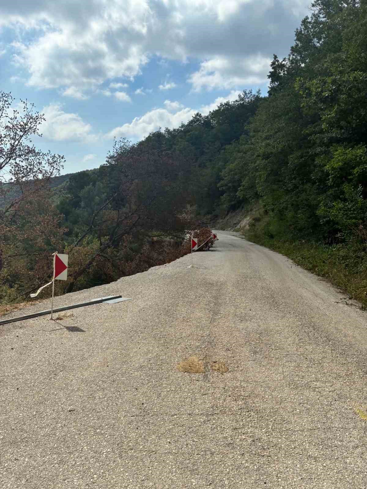 Bolu’da heyelan nedeniyle Taşkesti-Abant yolu 1 aydır kapalı