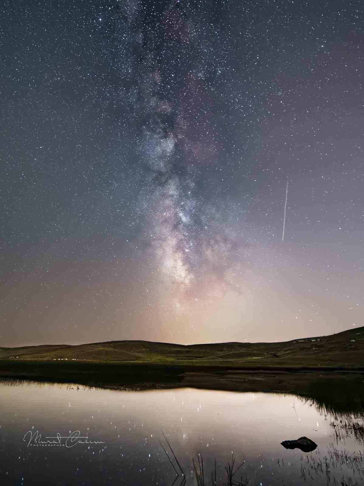 Van’da doğa fotoğrafçıları Perseid meteor yağmurunu gözlemledi