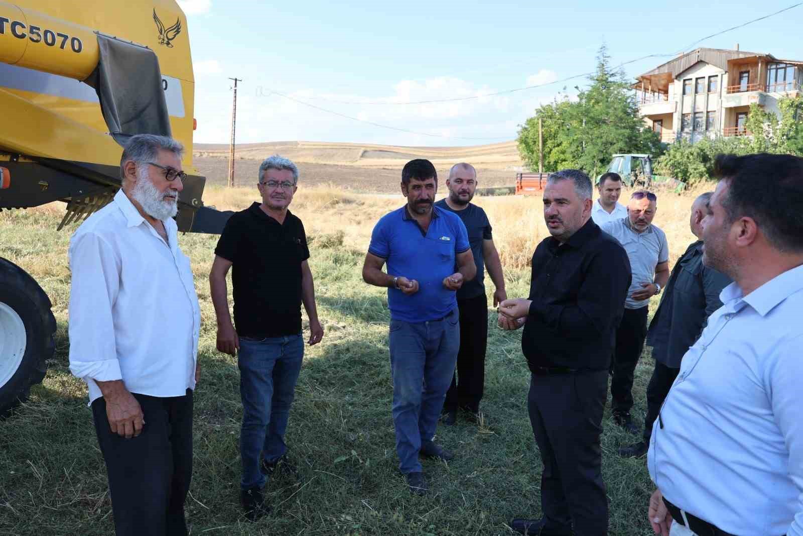 Belediyeye ait tarım arazilerinde nohut hasadı başladı