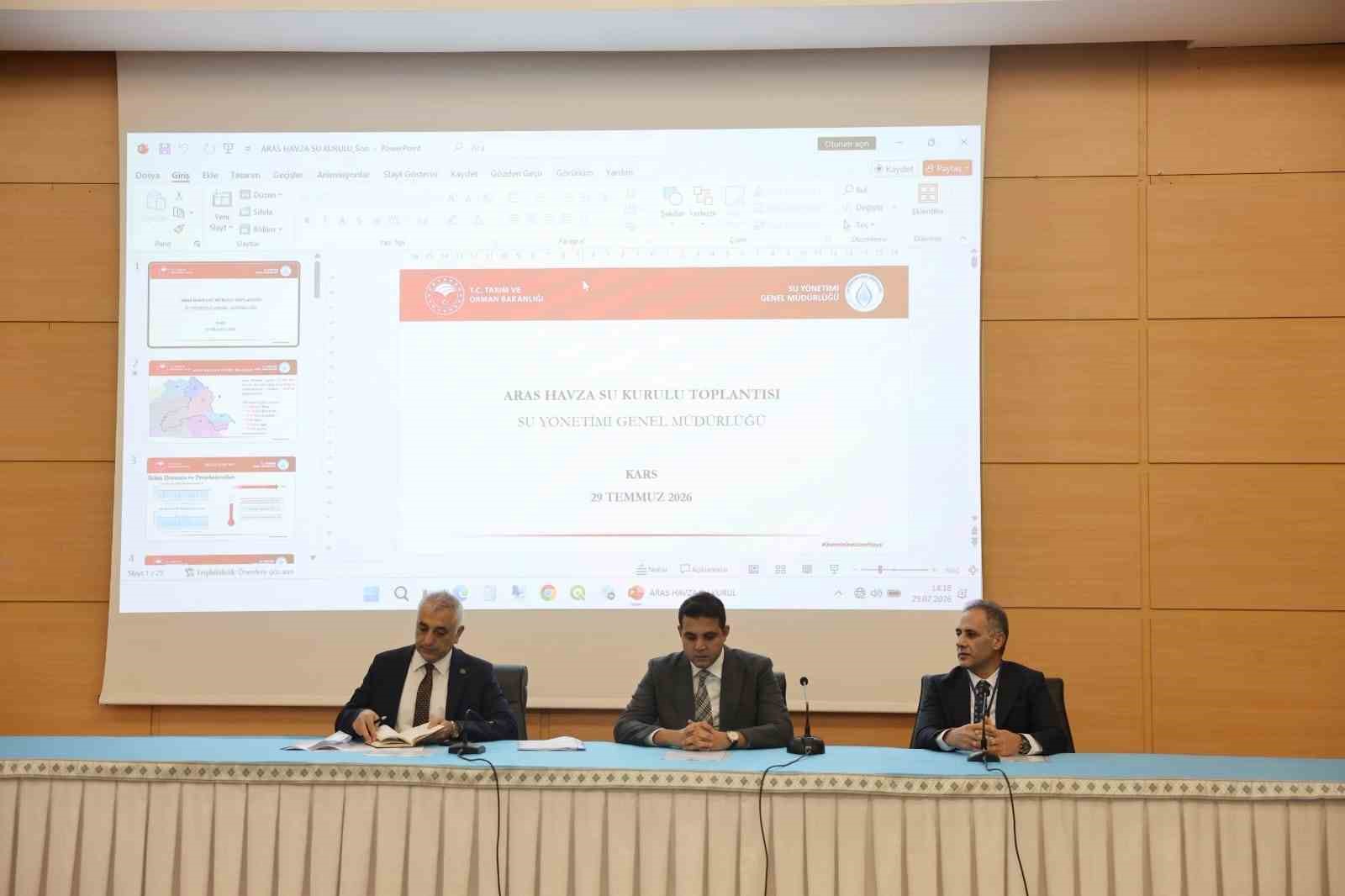 Kars&rsquo;ta Aras Havzası i&ccedil;in kritik adım: Su kaynaklarının geleceği b&uuml;t&uuml;nc&uuml;l havza y&ouml;netimiyle planlanacak