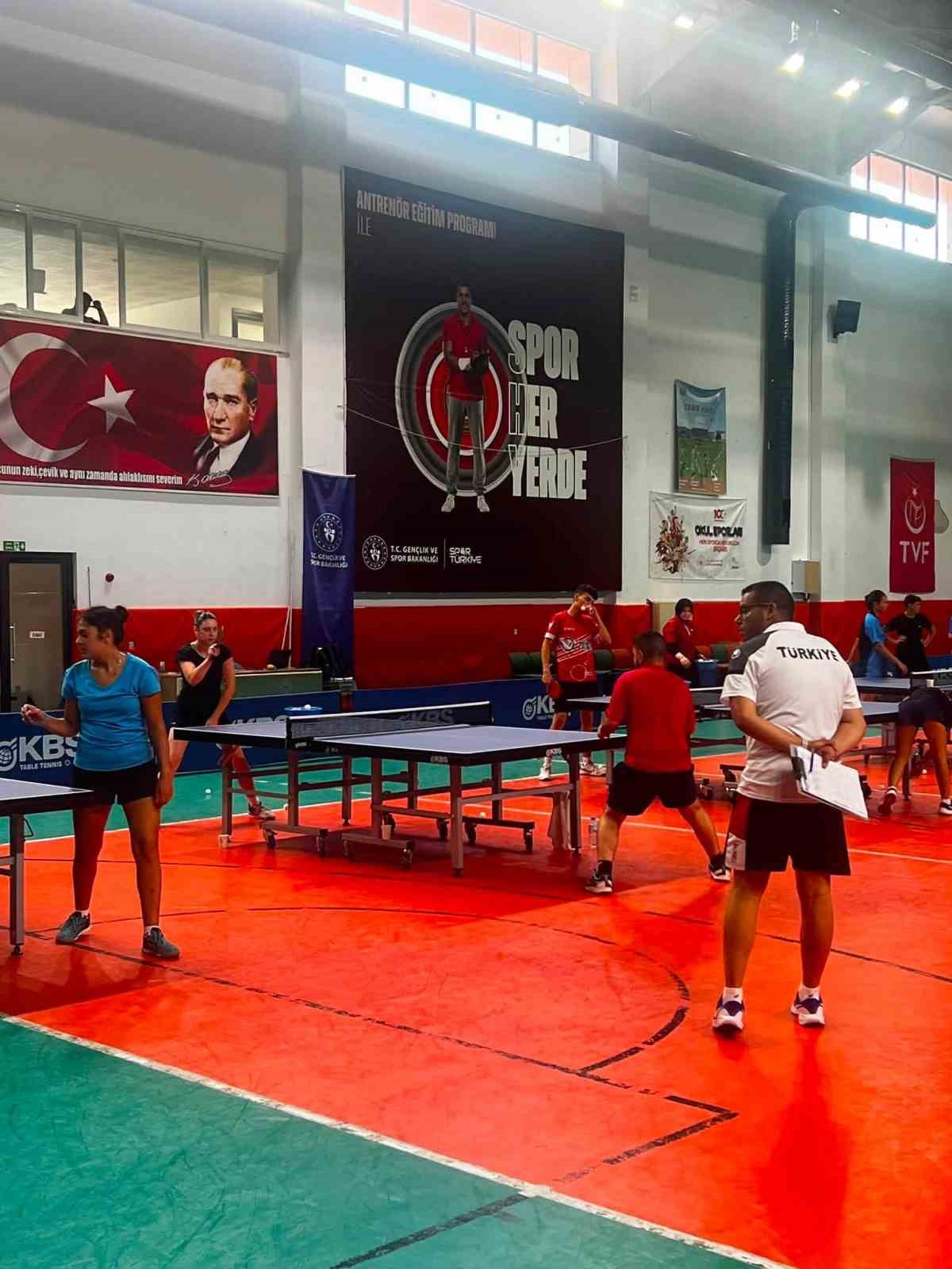 İşitme engelliler masa tenisi milli takım se&ccedil;meleri K&ouml;yceğiz&rsquo;de başladı