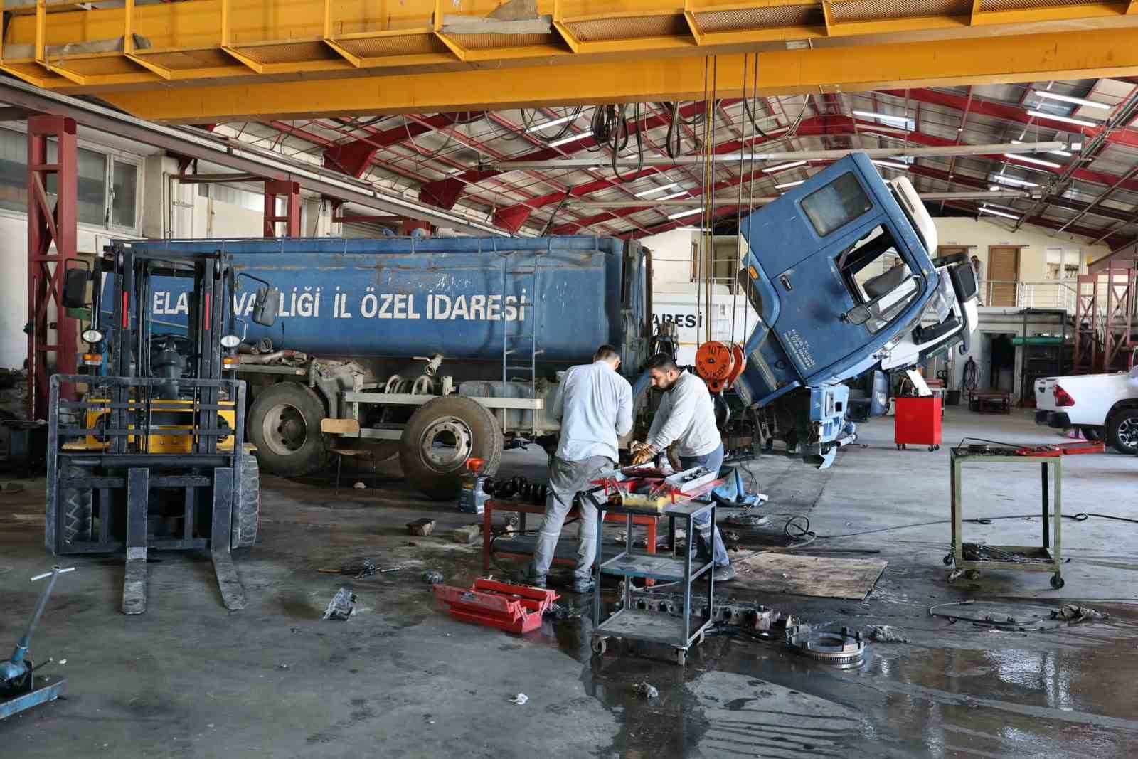 Elazığ’da makina ikmal atölyelerinde yoğun yaz mesaisi