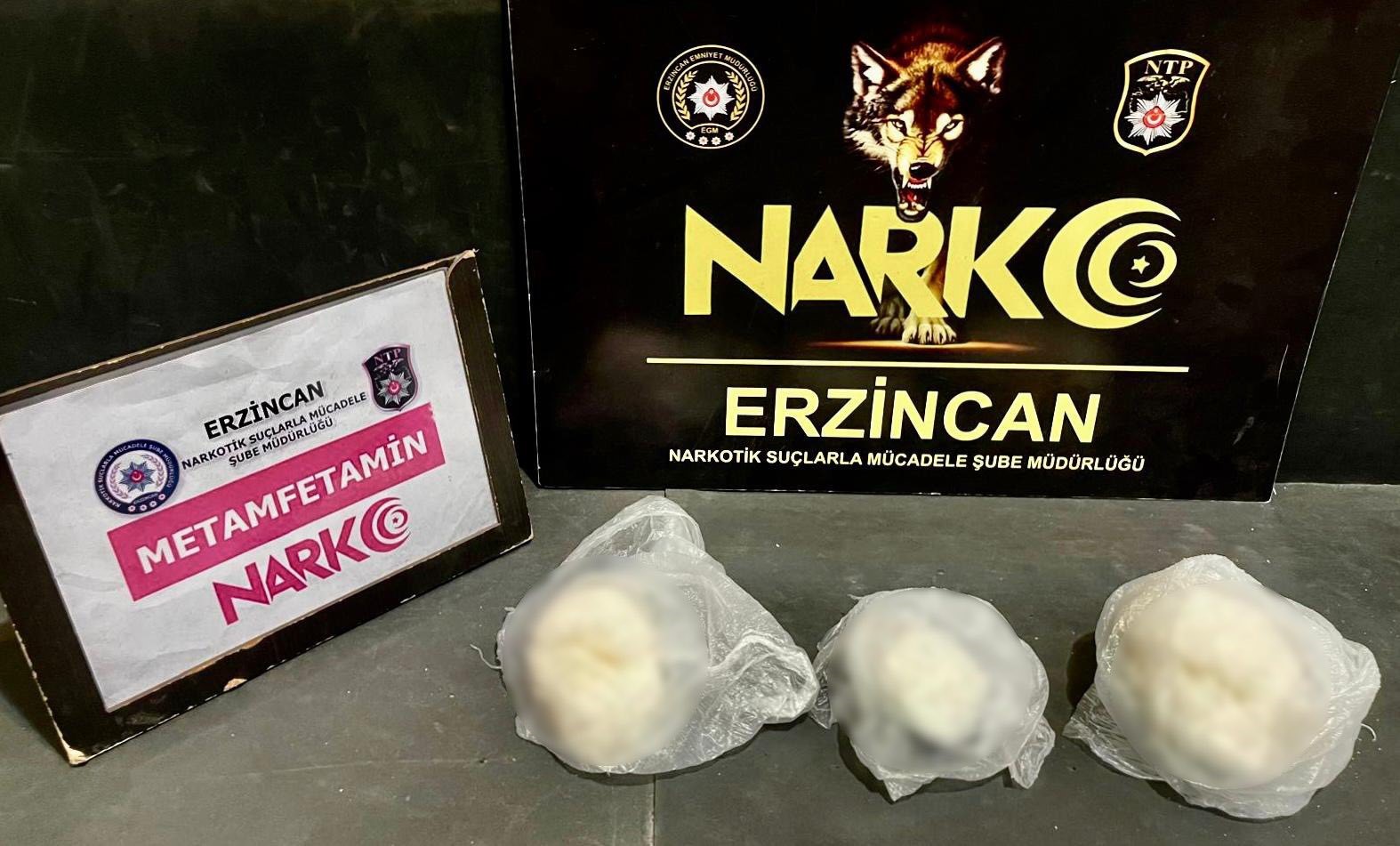 Erzincan&rsquo;da 565 gram metamfetamin ele ge&ccedil;irildi: 2 ş&uuml;pheli tutuklandı