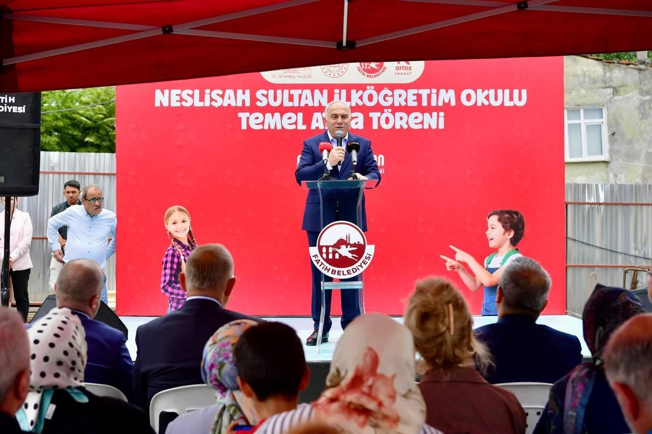 Fatih’te Neslişah Sultan İlkokulu’nun temeli atıldı