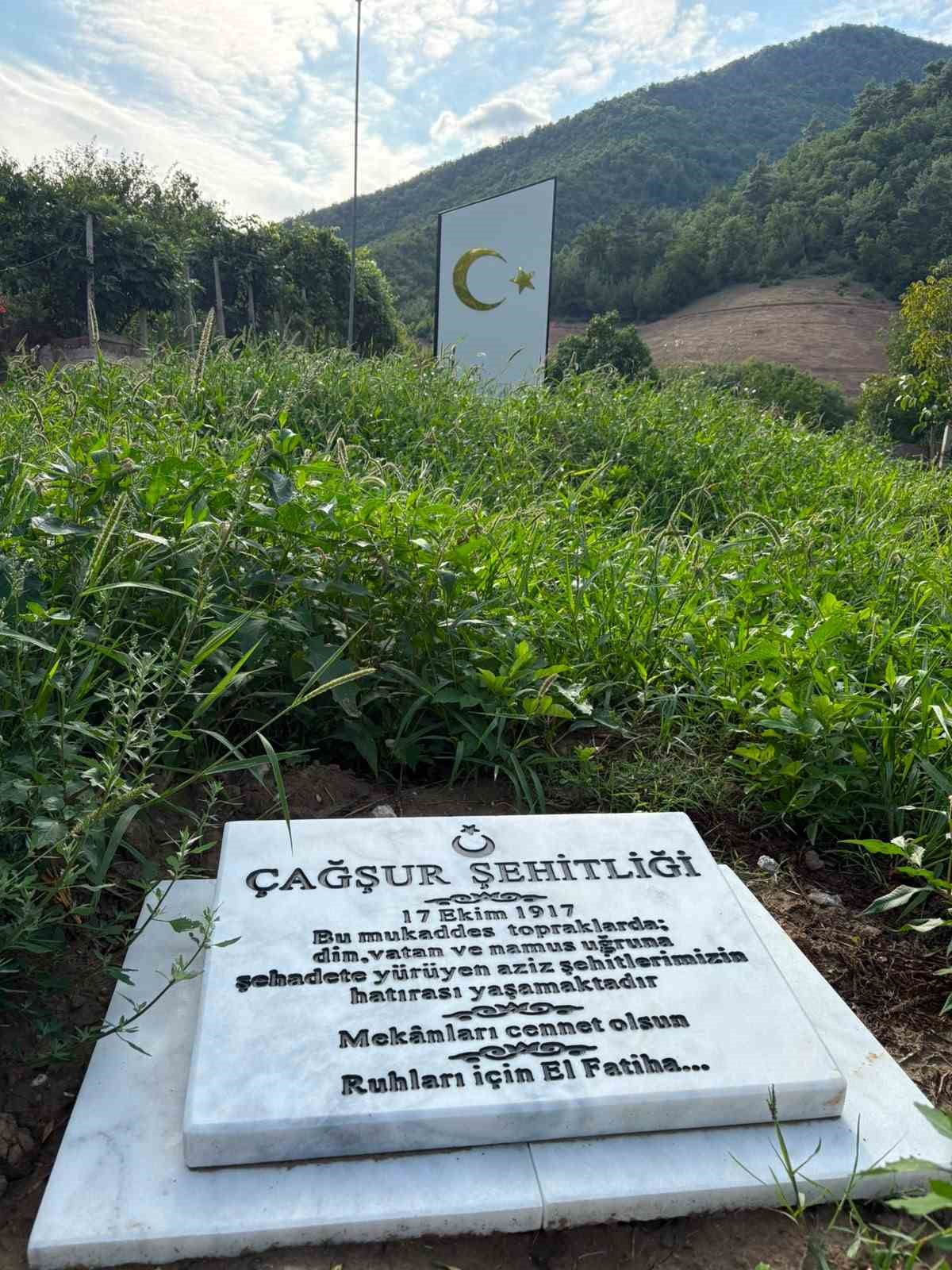 Çağşur Şehitliği yeniden düzenlendi