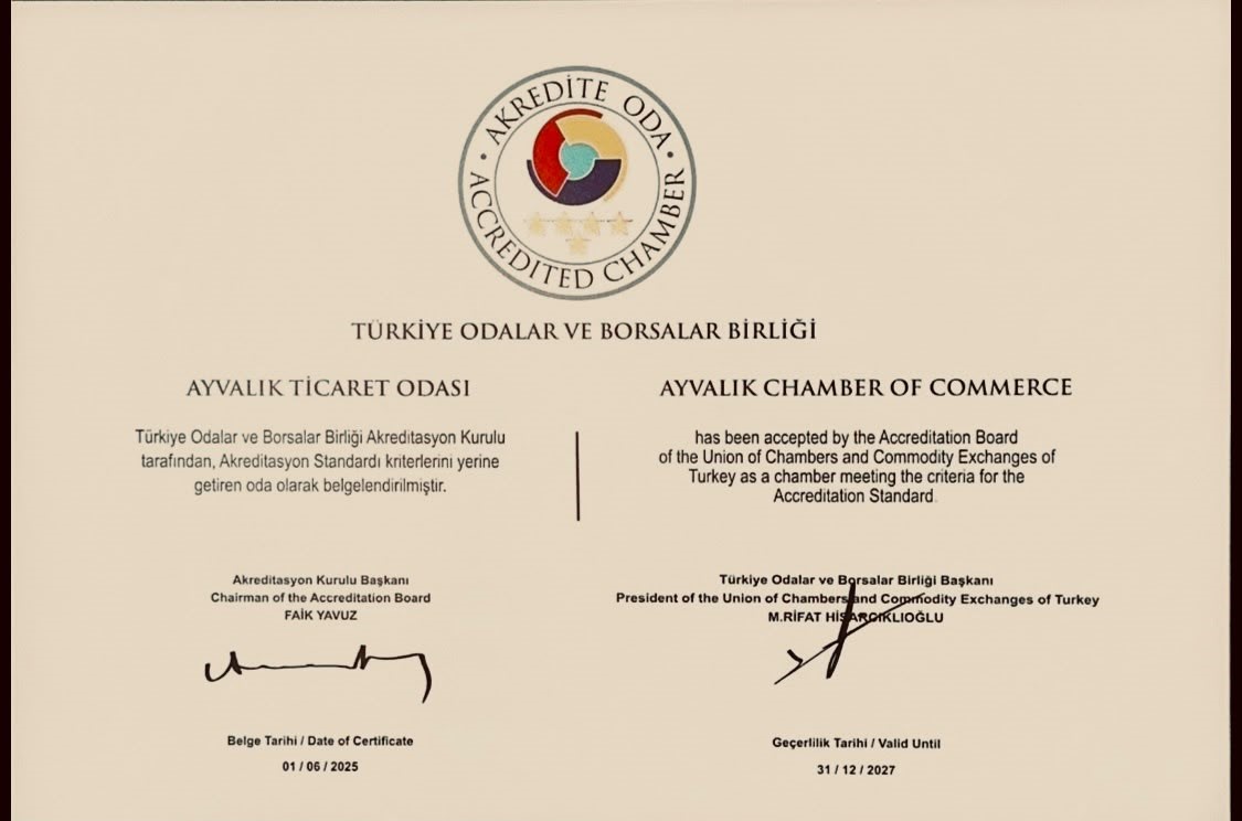 Ayvalık Ticaret Odası hizmet kalitesini tescilledi