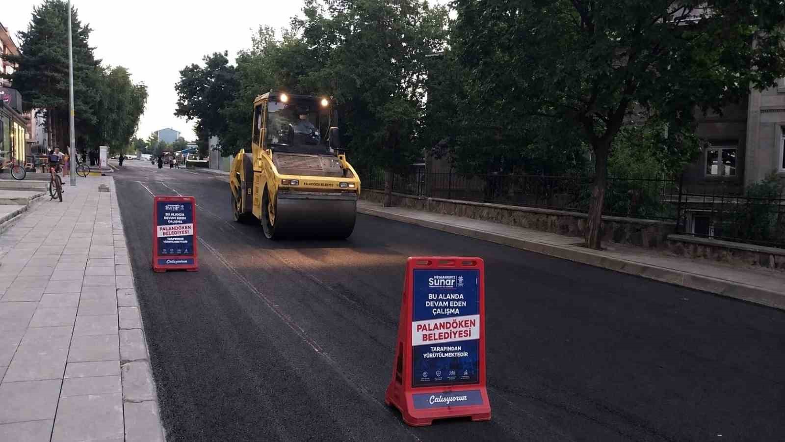 Palandöken’de asfalt seferberliği