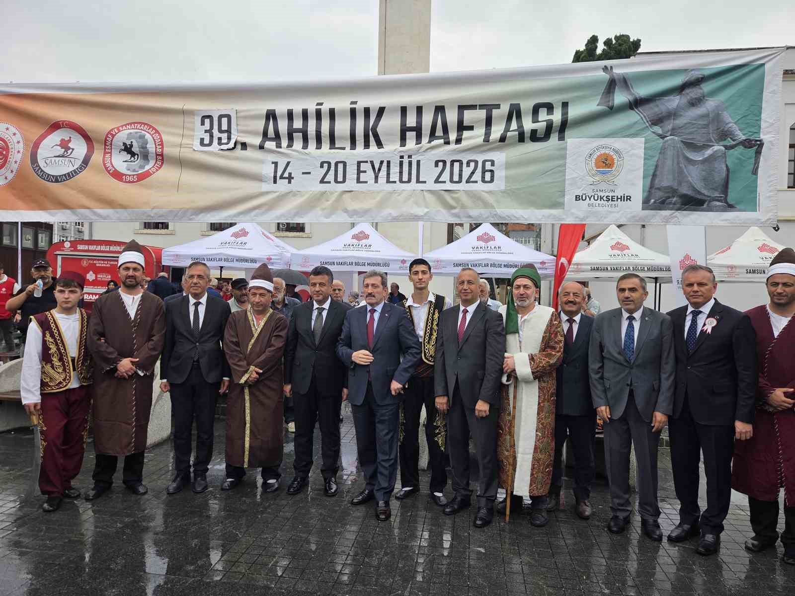 Samsun&rsquo;da yağmur altında Ahilik Haftası kutlaması