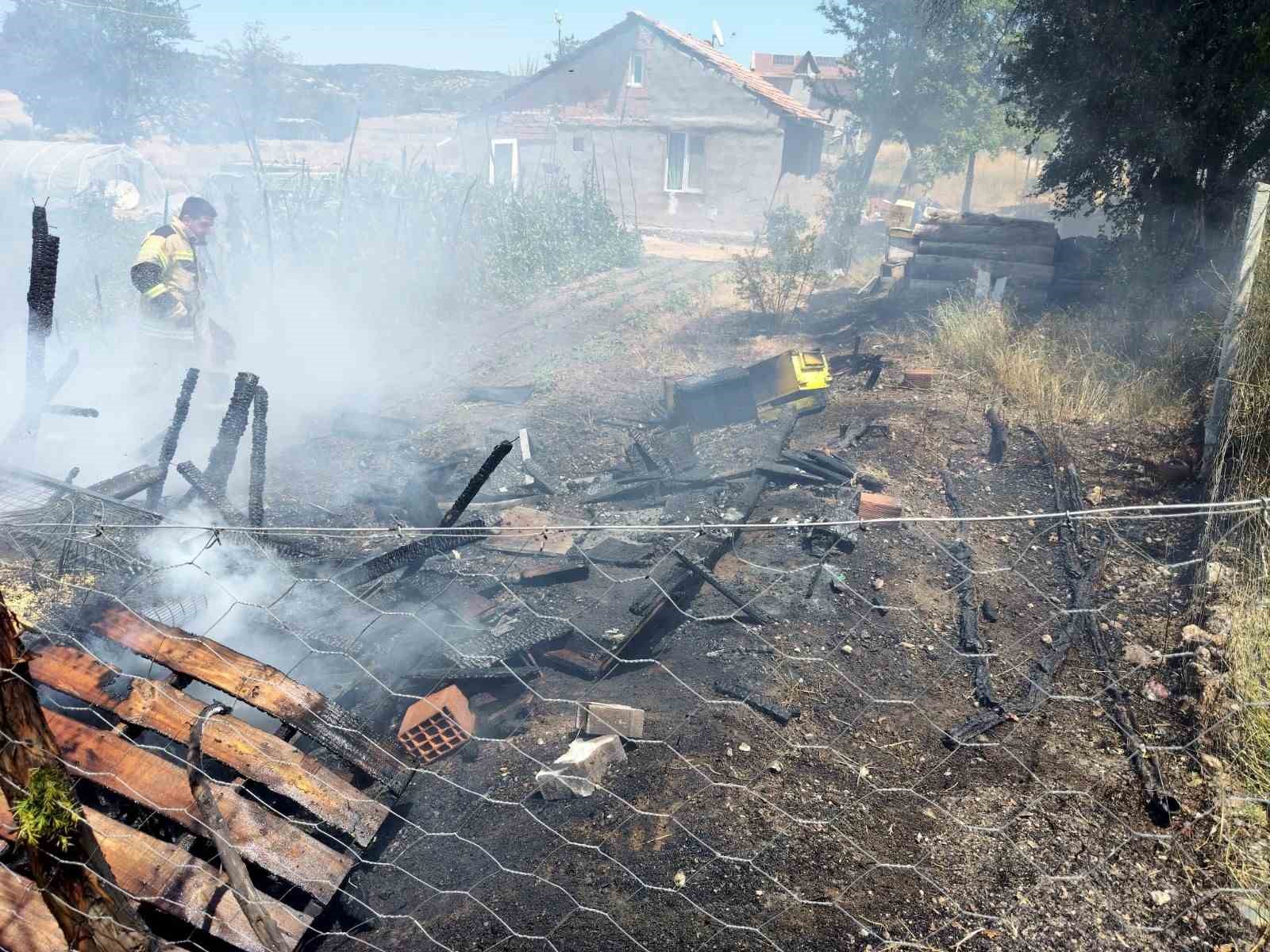 Kütahya OSB ifaiye ekibi, Saka Çiftliği Mevkii’ndeki yangına destek verdi