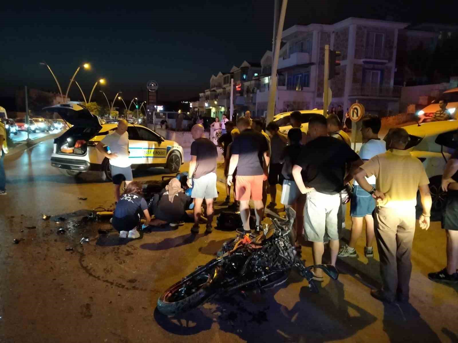 Dat&ccedil;a&rsquo;da trafik kazası: 1 yaralı