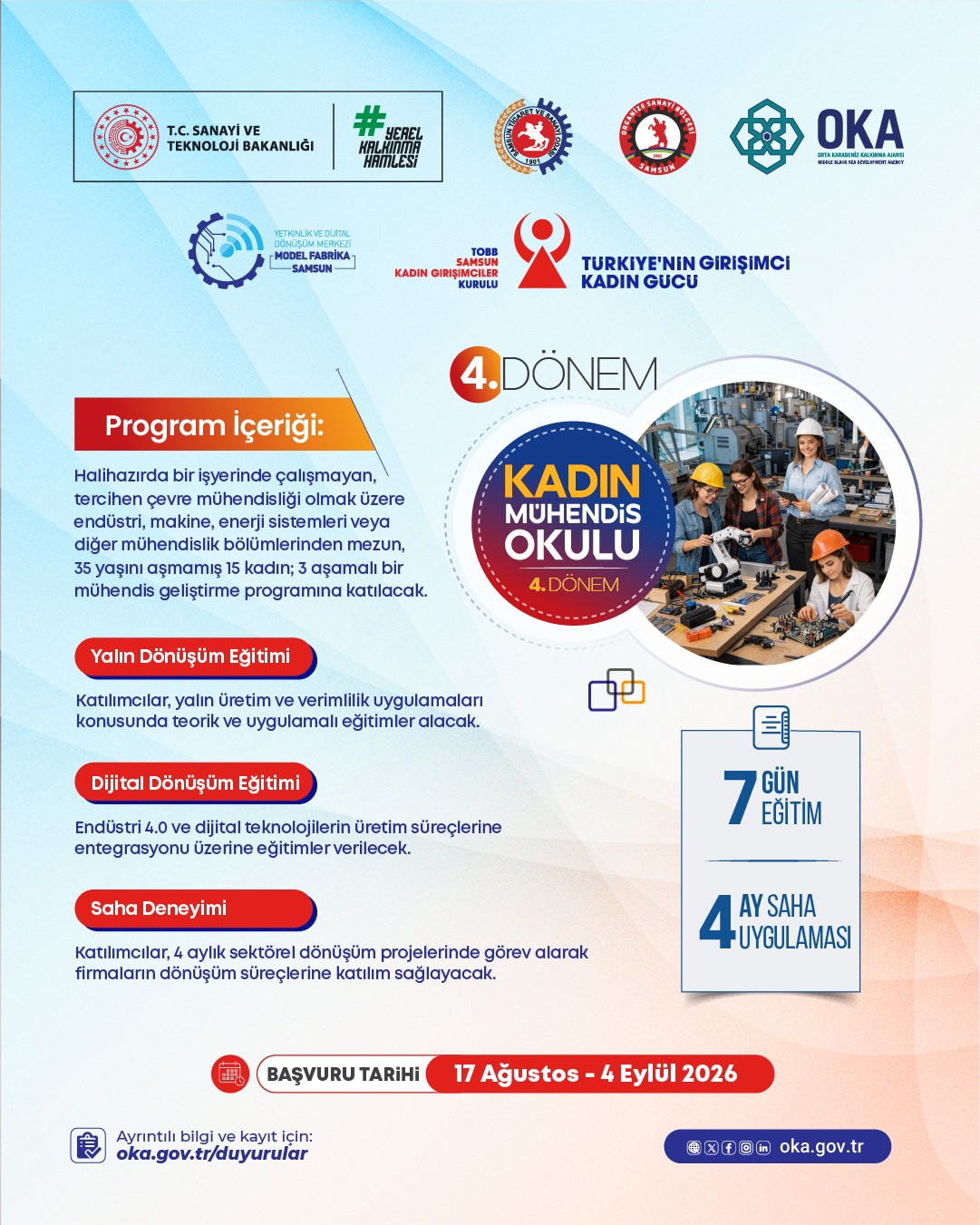 OKA Kadın Mühendis Okulu Programı’nın 4. dönem başvuruları başladı