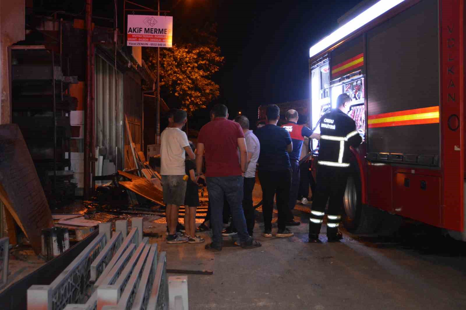 Ordu’da kaynak sırasında sıçrayan kıvılcım yangın çıkardı
