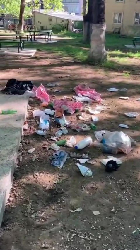 Bursa’da mesire alanı bir günde çöplüğe döndü