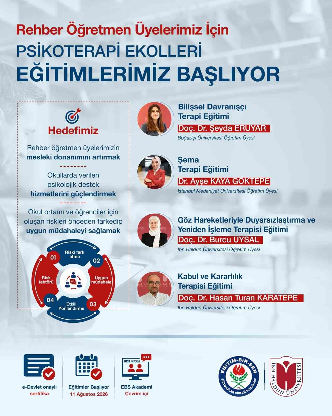 Eğitim-Bir-Sen’den rehber öğretmenlere psikoterapi eğitimi
