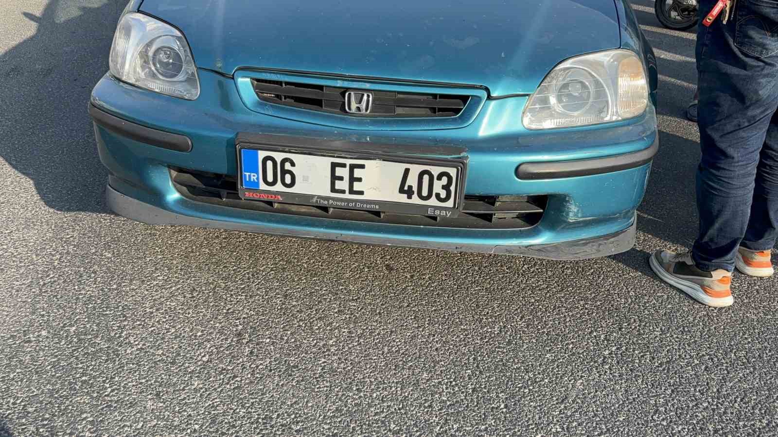 Düzce‘de otomobil ile motosiklet çarpıştı: 1 yaralı