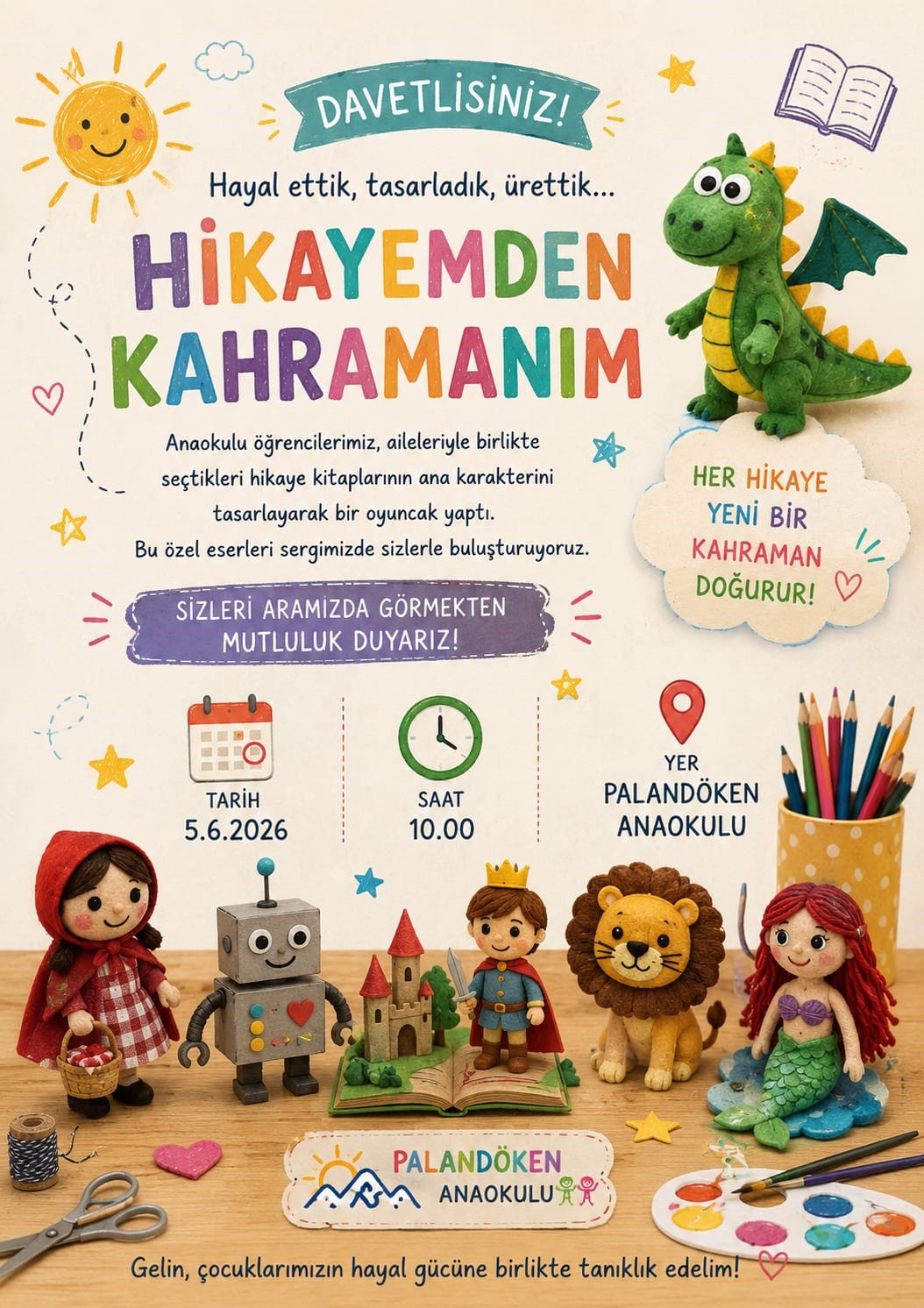 Miniklerin hayal dünyası sergiye dönüştü