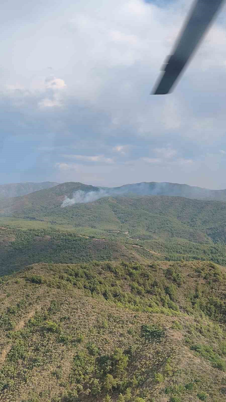 Marmaris’te yıldırım kaynaklı orman yangını