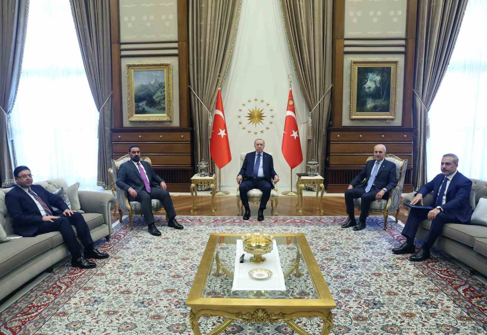 Cumhurbaşkanı Erdoğan, Irak Temsilciler Meclisi Başkanı Halbusi&rsquo;yi kabul etti