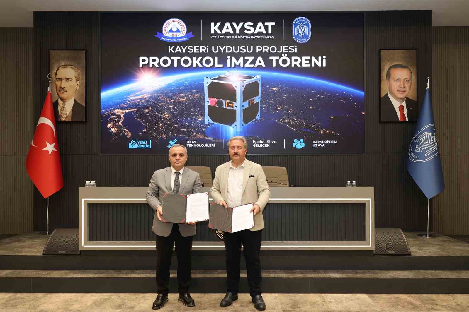 Meteoroloji uydusu KAY-SAT i&ccedil;in Melikgazi Belediyesi&rsquo;nde işbirliği protokol&uuml;