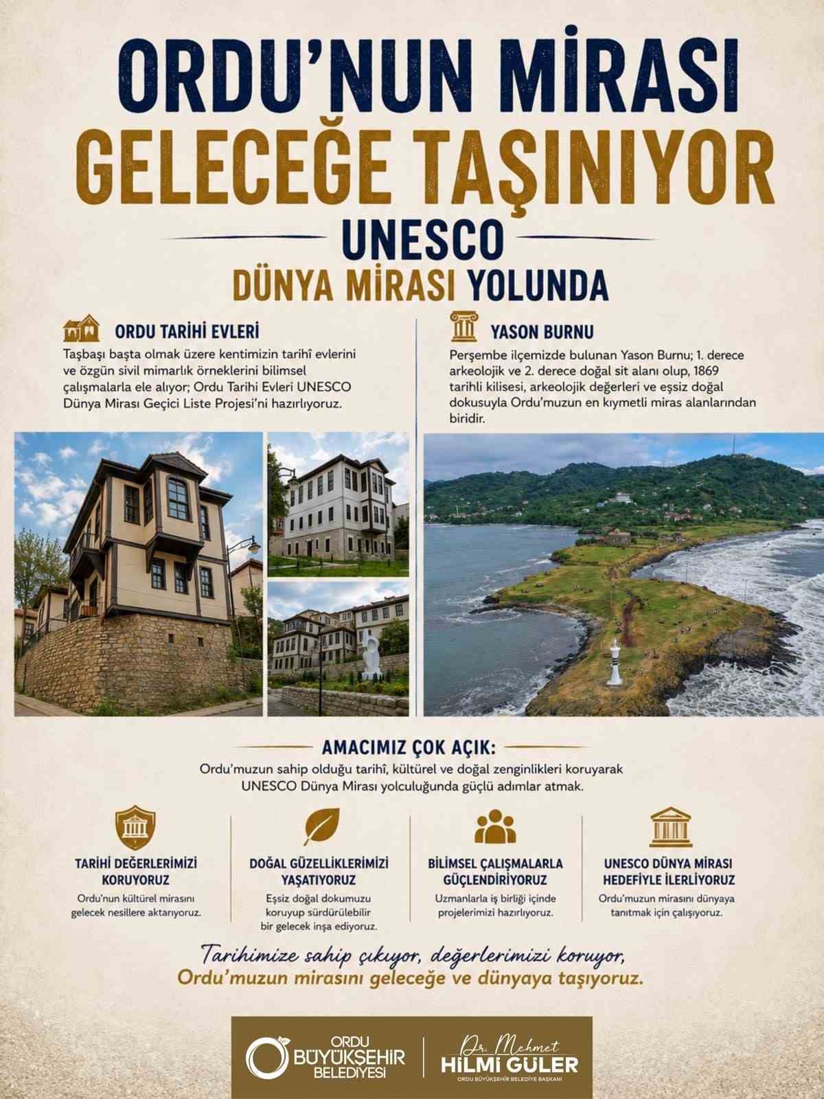 Ordu’nun tarihi evleri ve Yason Burnu için UNESCO süreci başlatılıyor