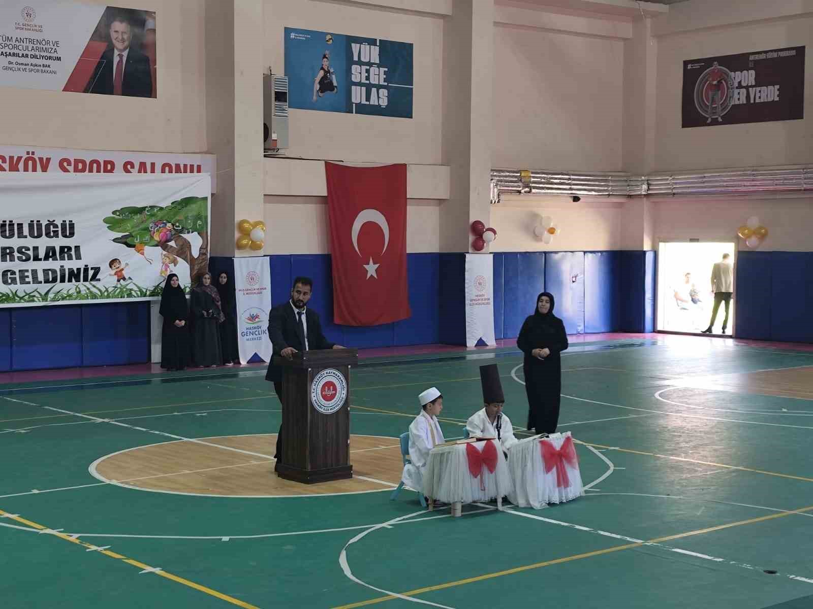Hask&ouml;y&rsquo;de 4-6 yaş Kur&rsquo;an Kursu &ouml;ğrencileri mezuniyet heyecanı yaşadı