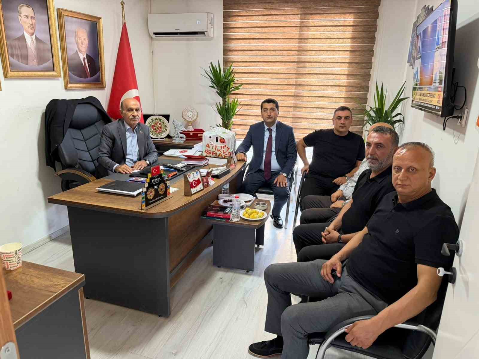 MTSO Başkan adayı Mahmut Boyraz&rsquo;dan MHP teşkilatına hayırlı olsun ziyareti