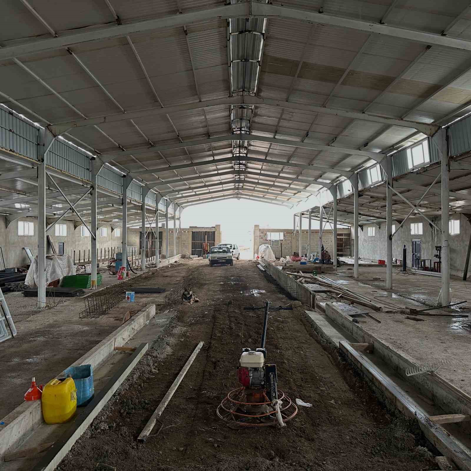 &Ccedil;atıksu&rsquo;da modern b&uuml;y&uuml;kbaş ahırı inşa ediliyor
