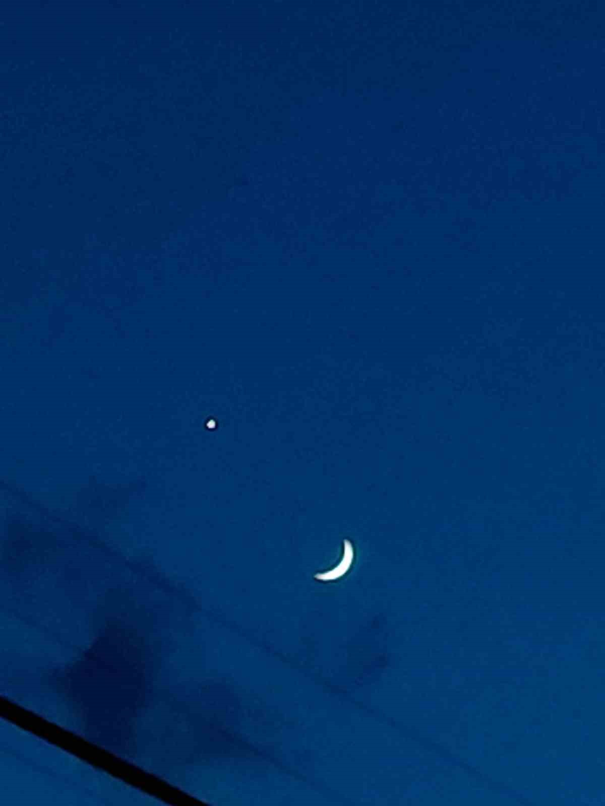 Bolu’da muhteşem ay ve yıldız manzarası
