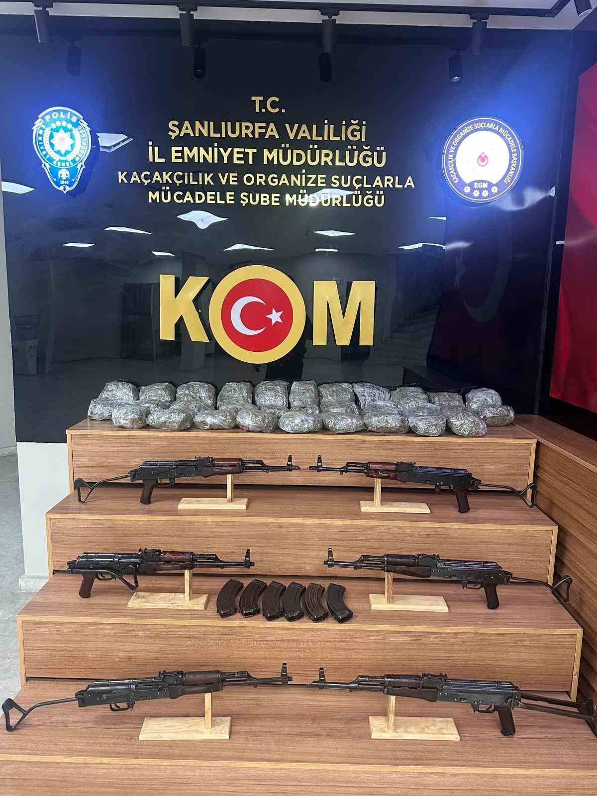 Şanlıurfa’da silah ve uyuşturucu operasyonu: 2 tutuklama