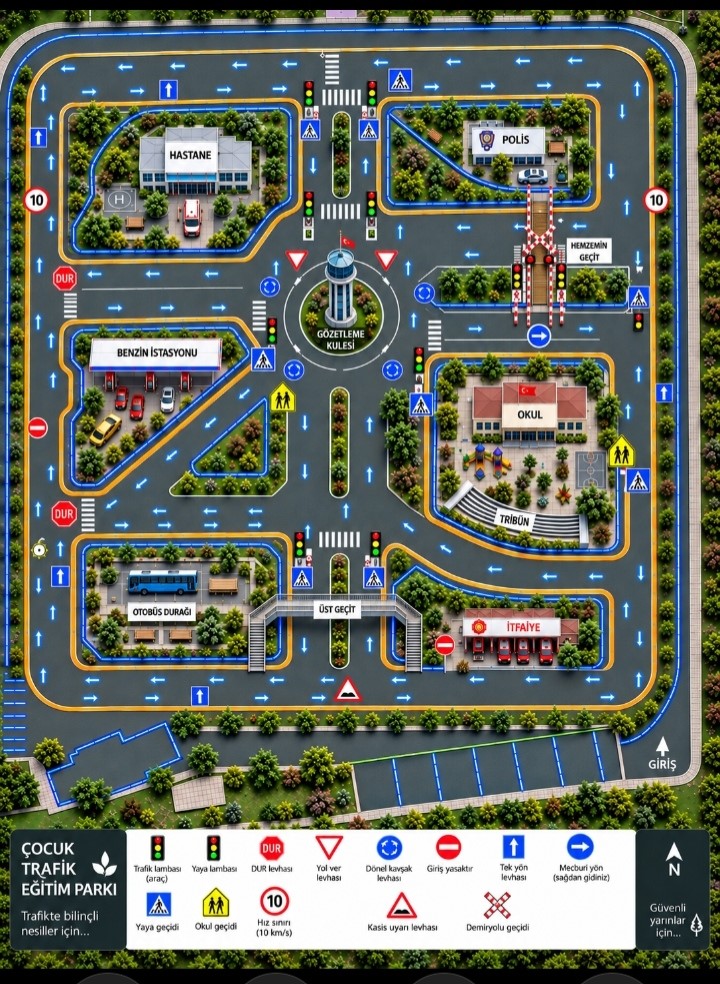 Atakum’a trafik eğitim parkı