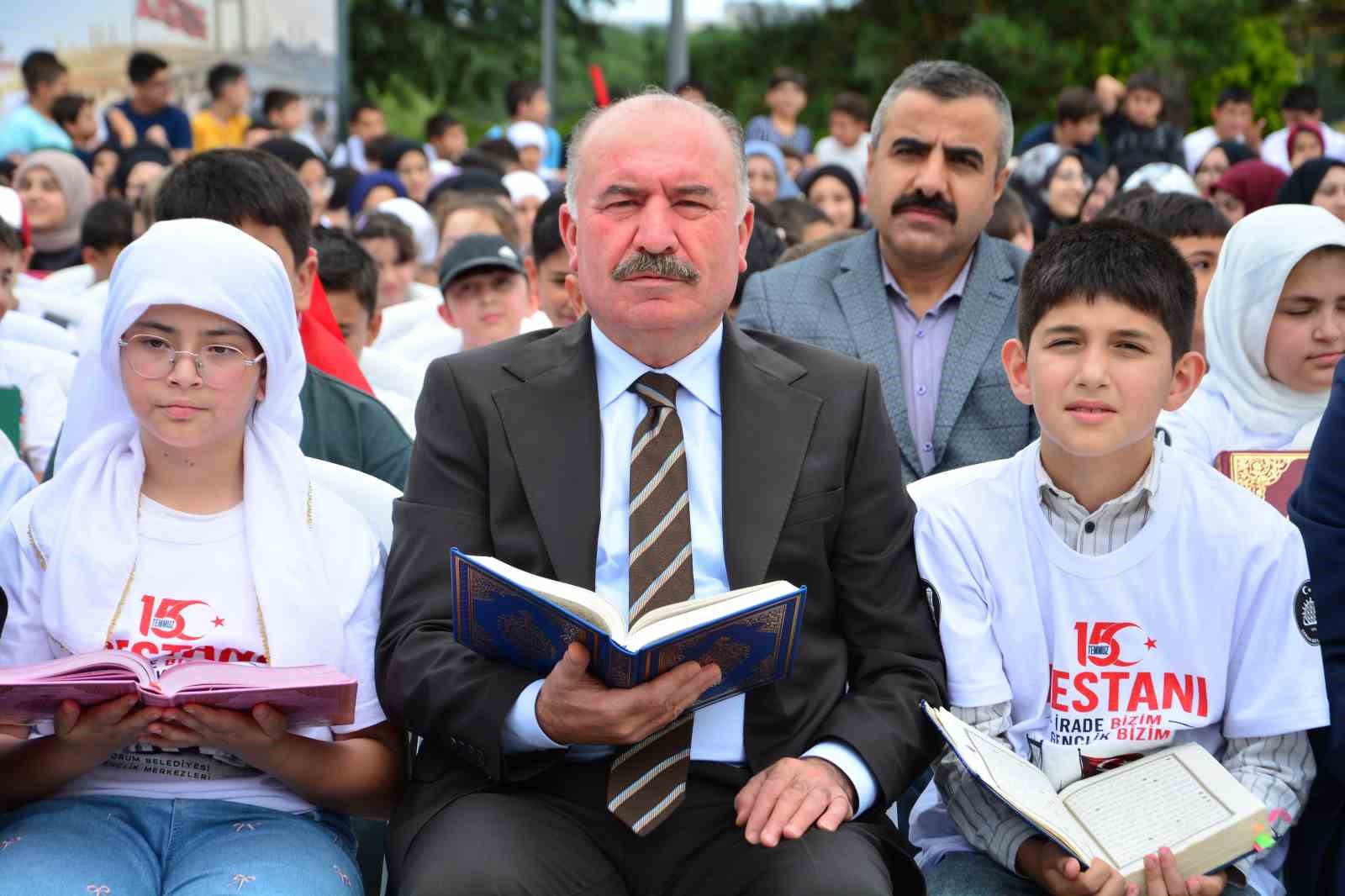 15 Temmuz şehitlerine vefa: 600 çocuk Kur’an-ı Kerim okudu