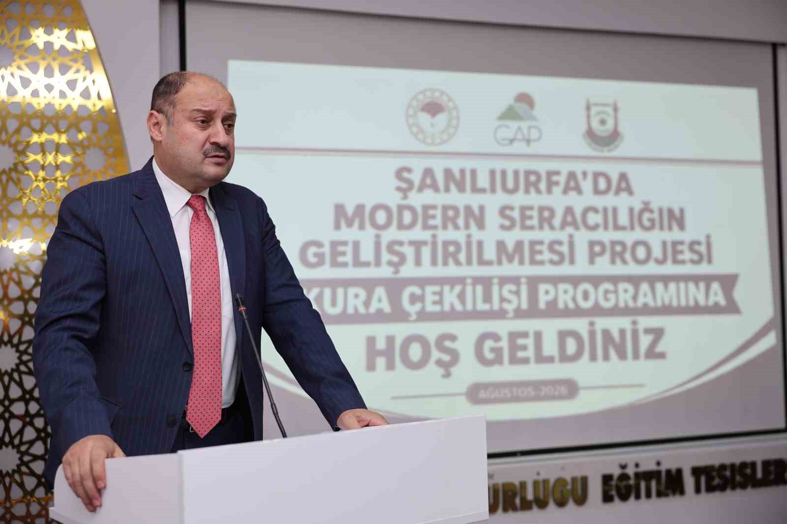 Şanlıurfa tarımına modern sera desteği
