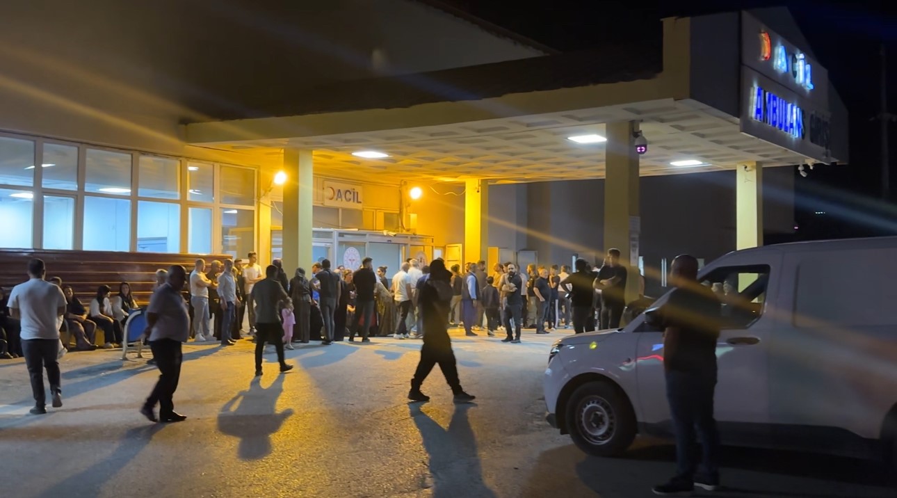 Yanan otomobilde yaralanan 2 &ccedil;ocuk Van&rsquo;a sevk edildi