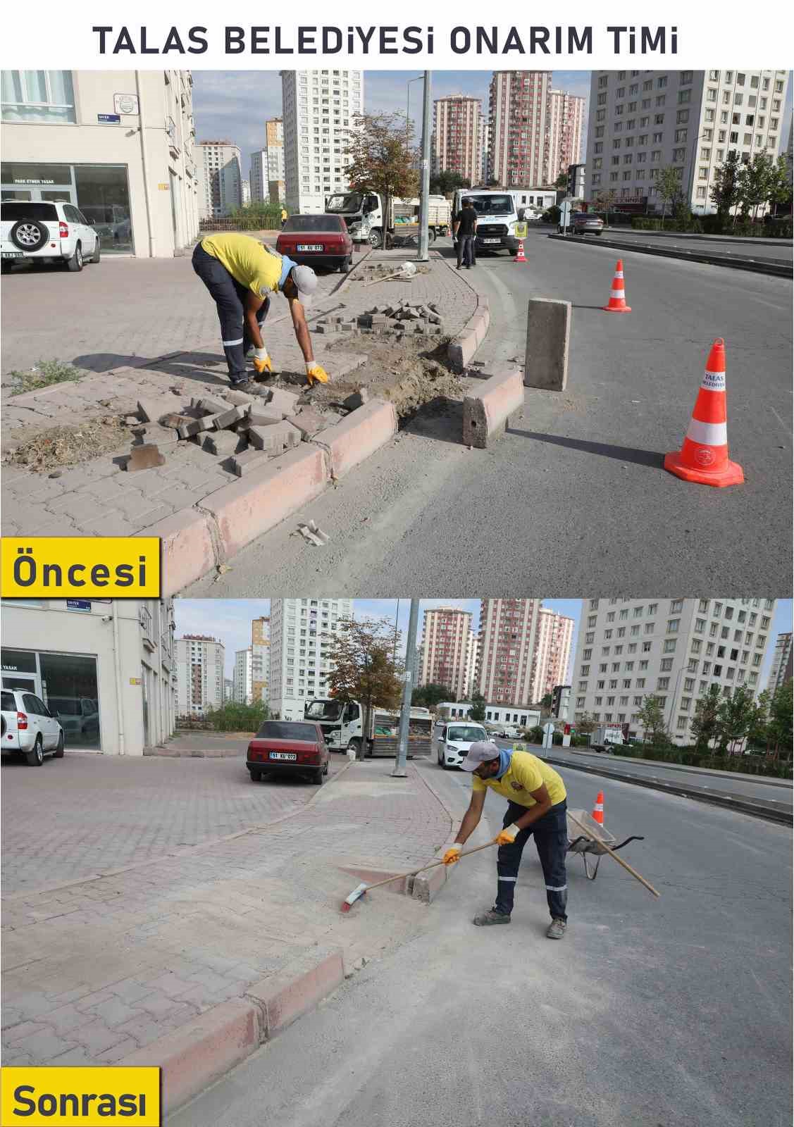 Talas’ta onarım timinden 2 bin 630 hızlı müdahale