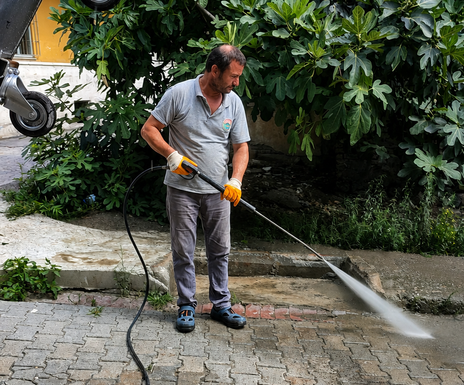 İlkadım’da konteynerlere düzenli temizlik