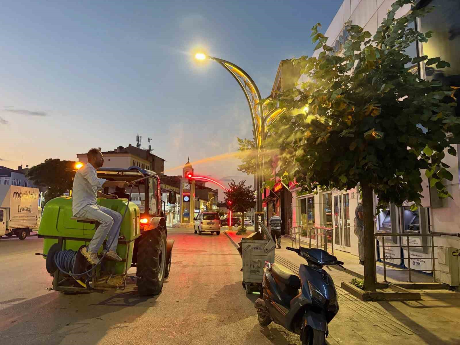 Alaca’da haşereye karşı ilaçlama çalışmaları hız kesmeden sürüyor