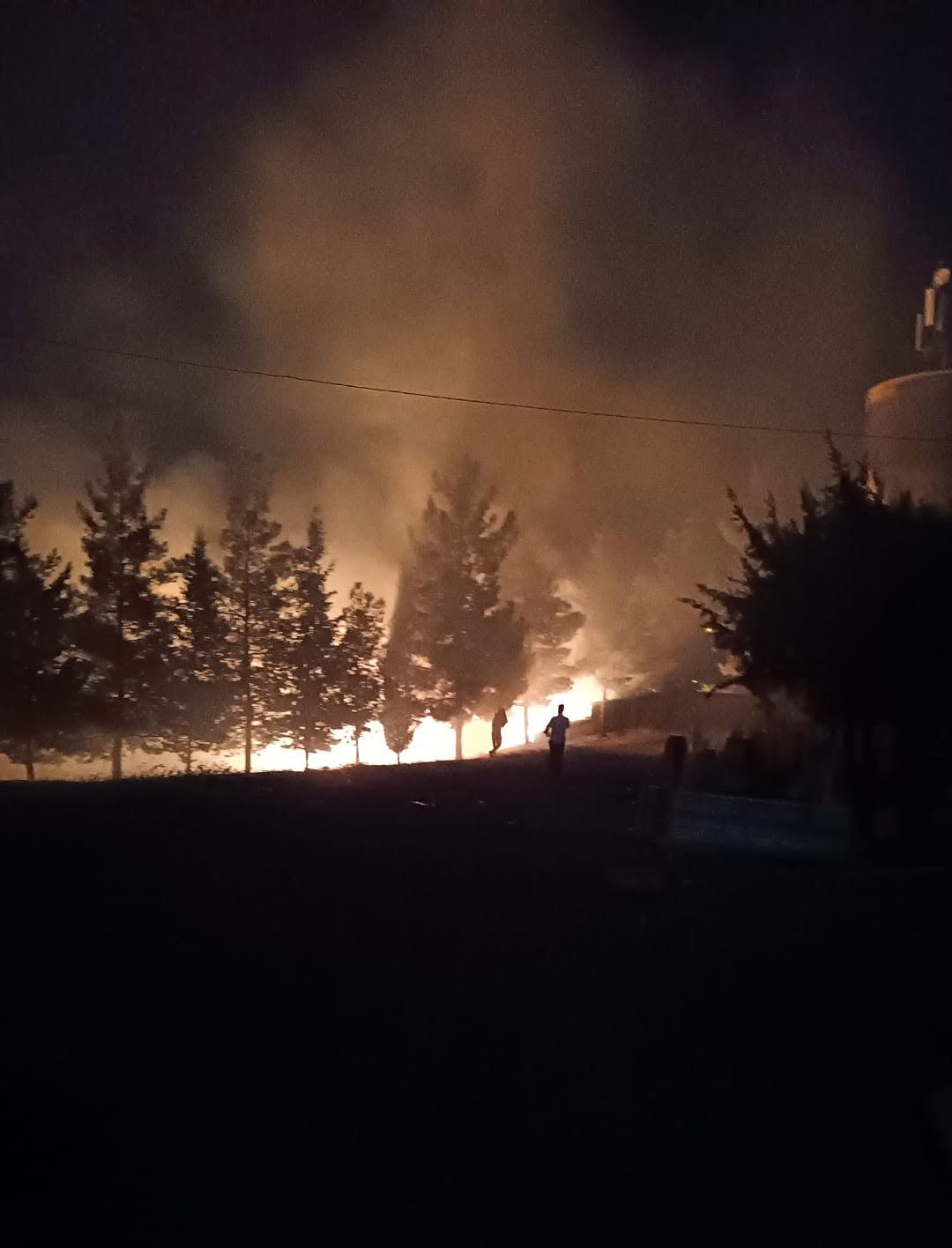 Siirt’te mezarlıkta çıkan yangın itfaiye ekiplerince söndürüldü