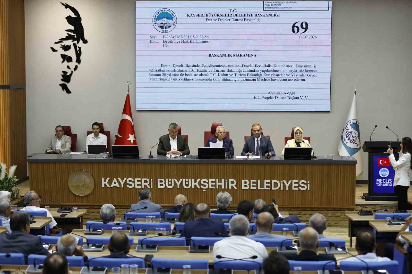 Kayseri Büyükşehir Meclisi’nde Başkan Büyükkılıç imzasıyla önemli kararlar