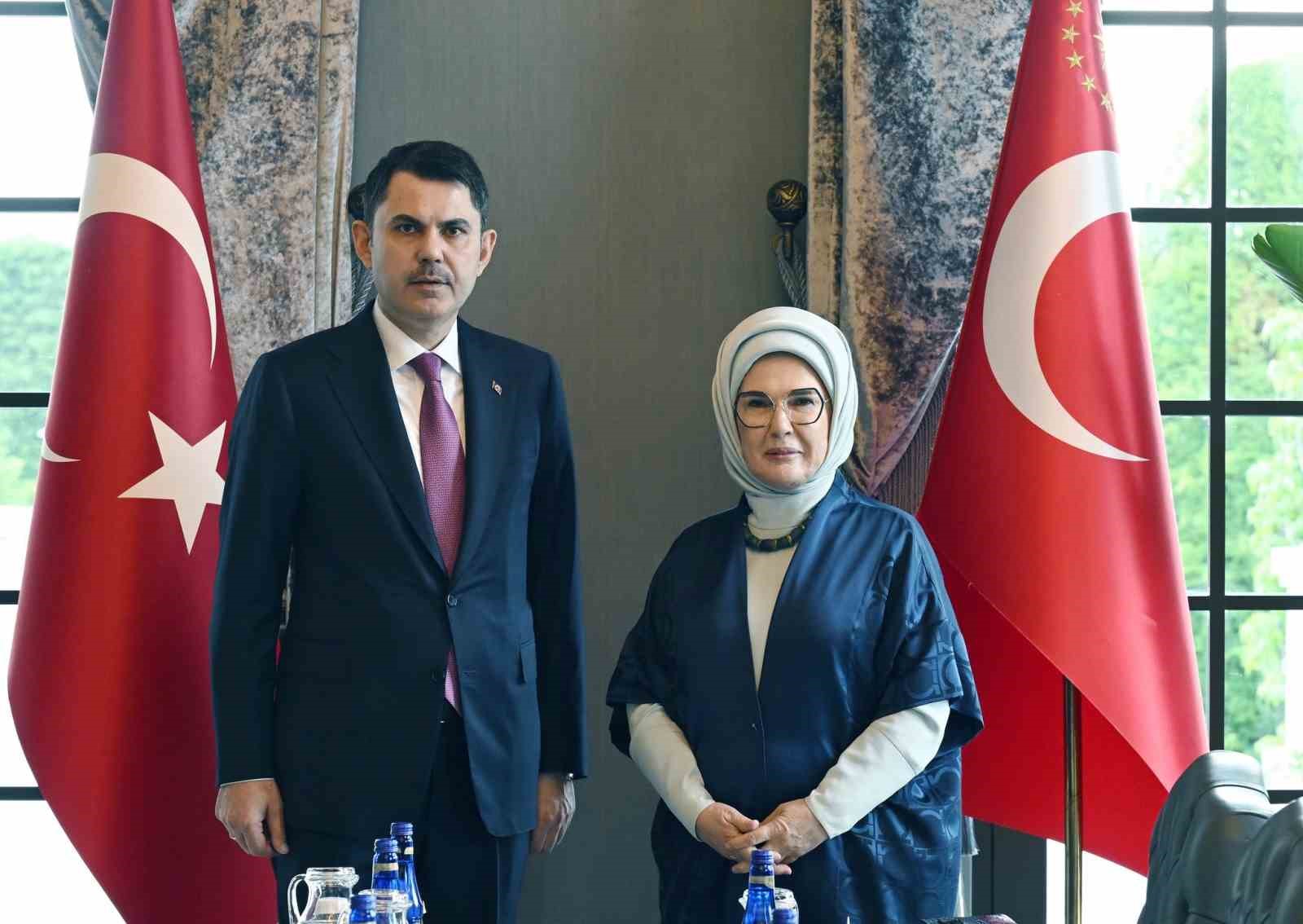 Bakan Kurum, Emine Erdoğan ile &ccedil;evre politikaları ve COP31 hazırlıklarını g&ouml;r&uuml;şt&uuml;