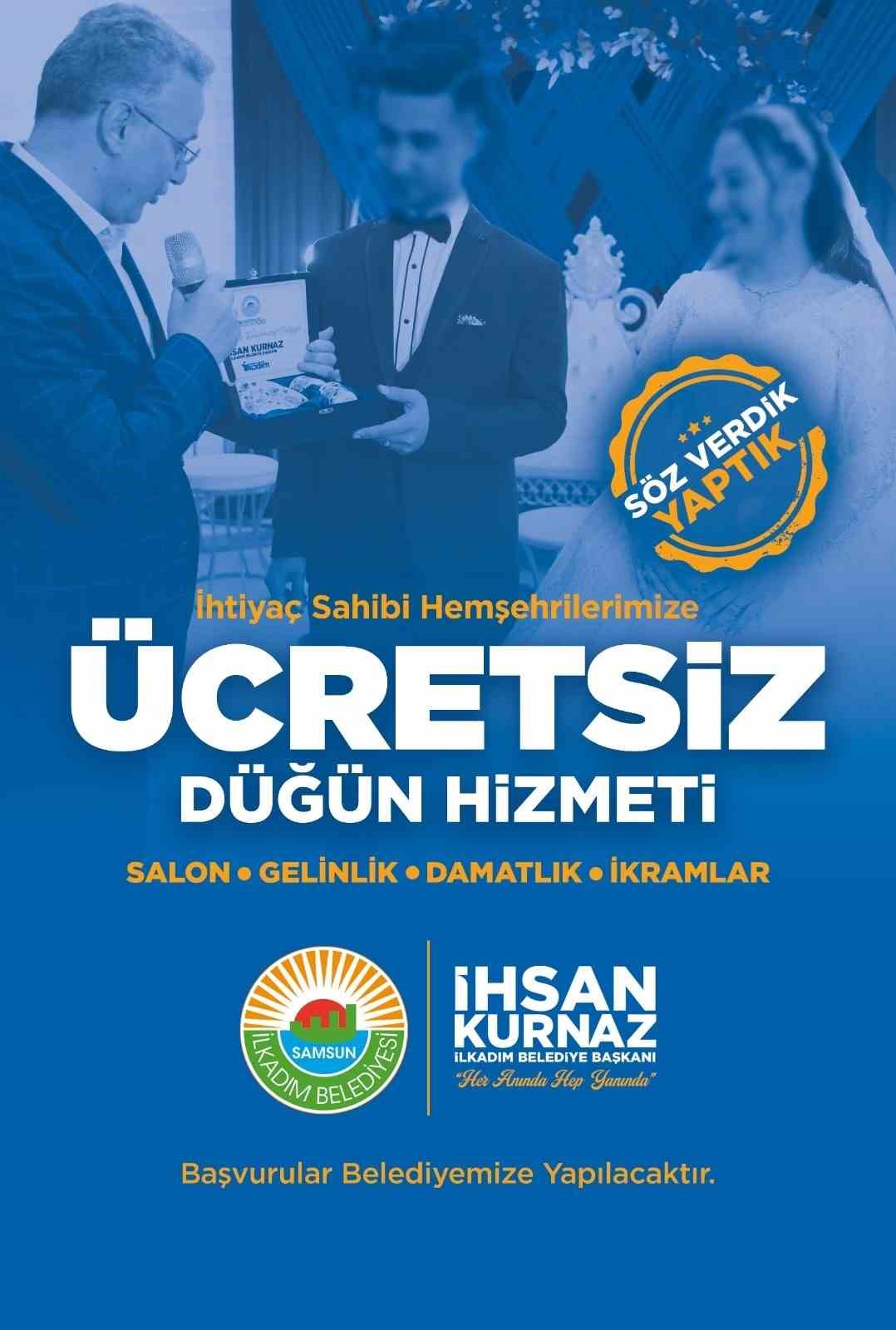 Ücretsiz düğün hizmetiyle 170 yeni yuva