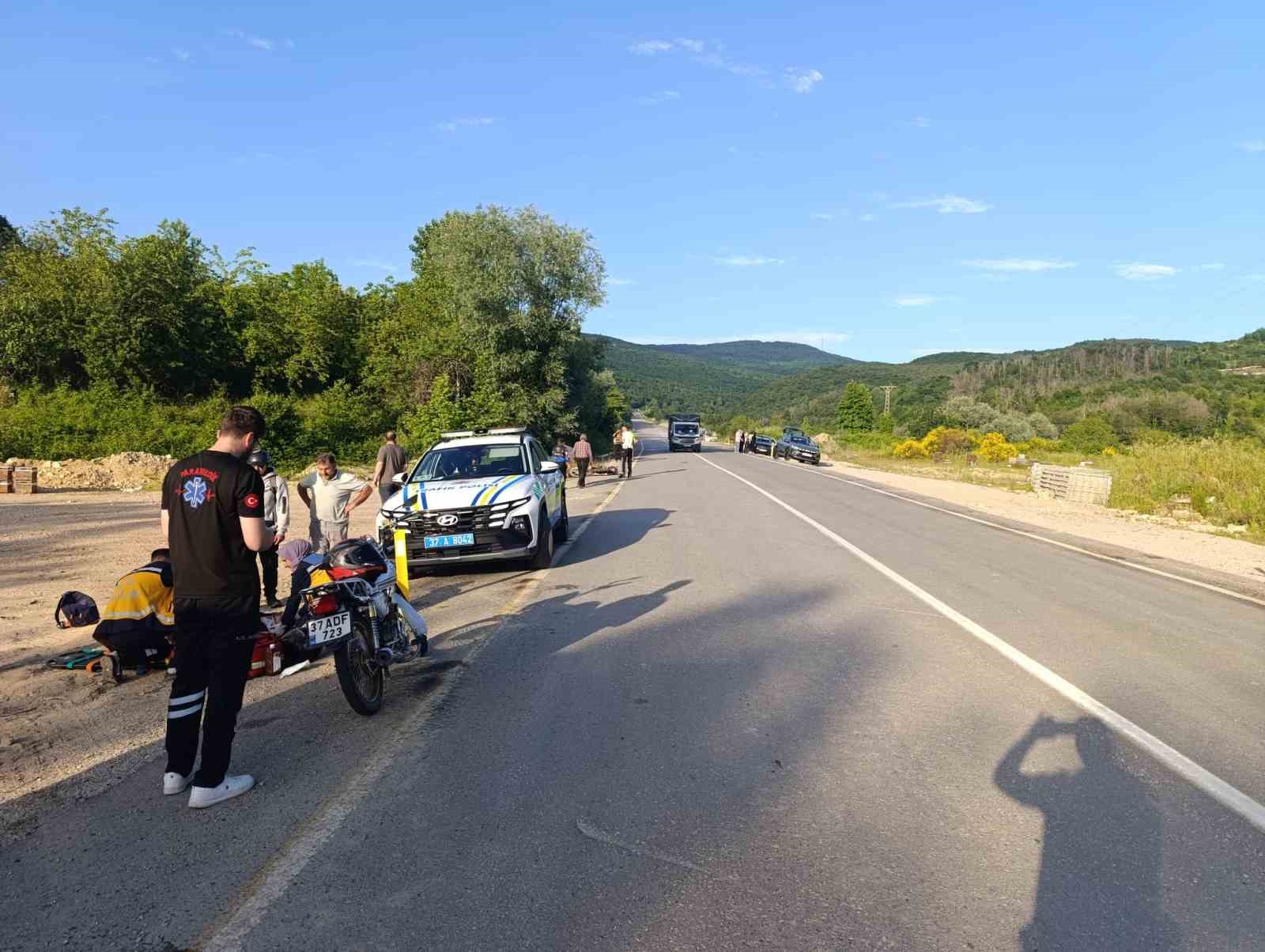Kastamonu’da çarpışan iki motosikletin sürücüsü yaralandı