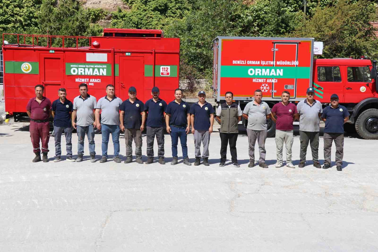 Denizli Orman Bölge Müdürlüğü atıl durumdaki araçlar ve geri dönüşüm malzemelerini kullanarak ateş savaşçılarının konforunu yükseltiyor