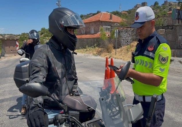 &Ccedil;anakkale&rsquo;de motosiklet denetimi