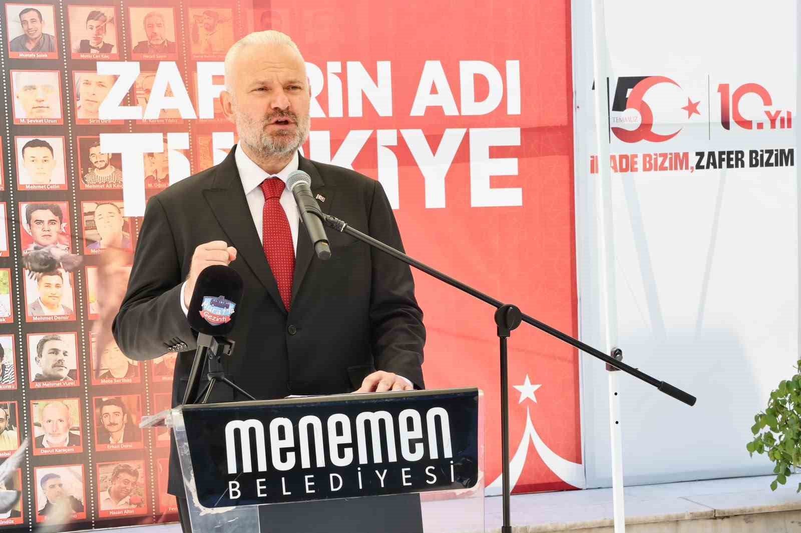 Menemen&rsquo;de 15 Temmuz şehitleri dualarla anıldı