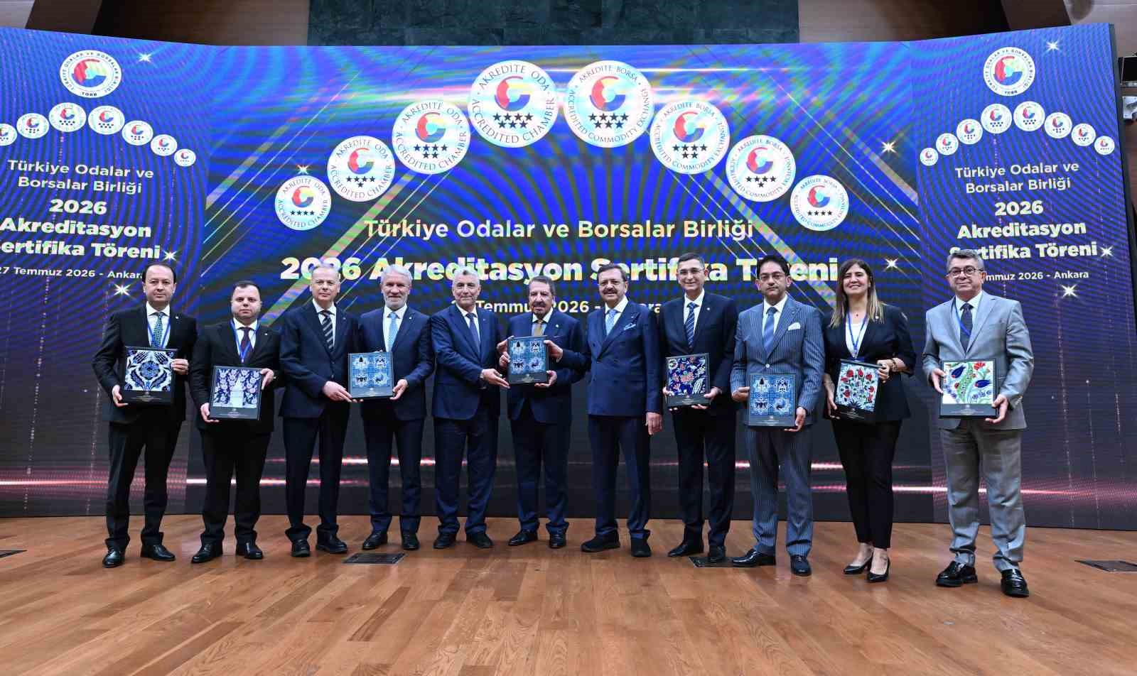 TOBB&rsquo;da 73 oda ve borsaya sertifika verildi