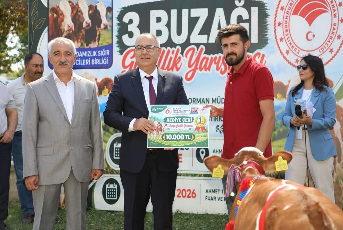 Elazığ’da fuarın en güzel buzağıları seçildi