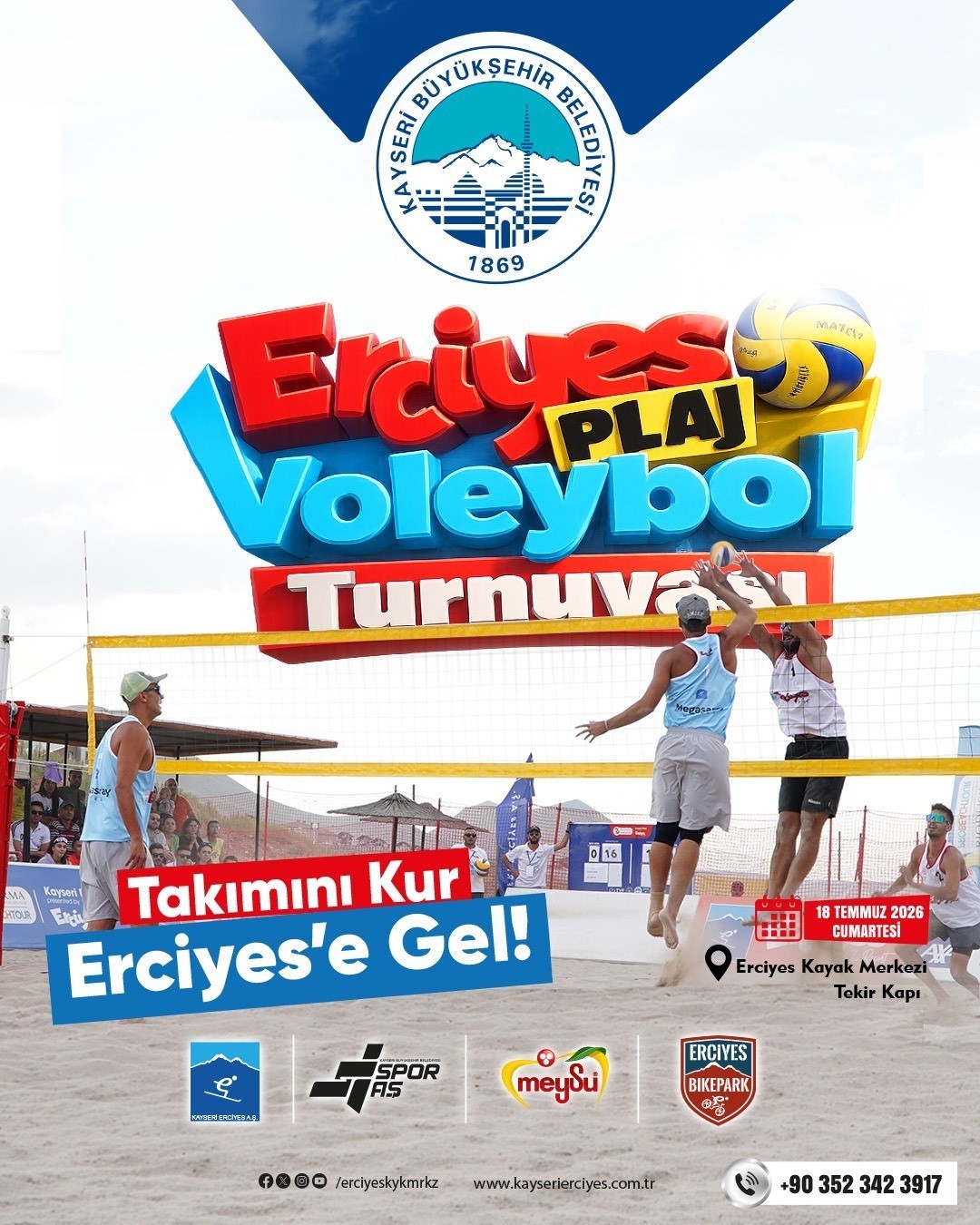 Erciyes, voleybol tutkunlarını buluşturacak